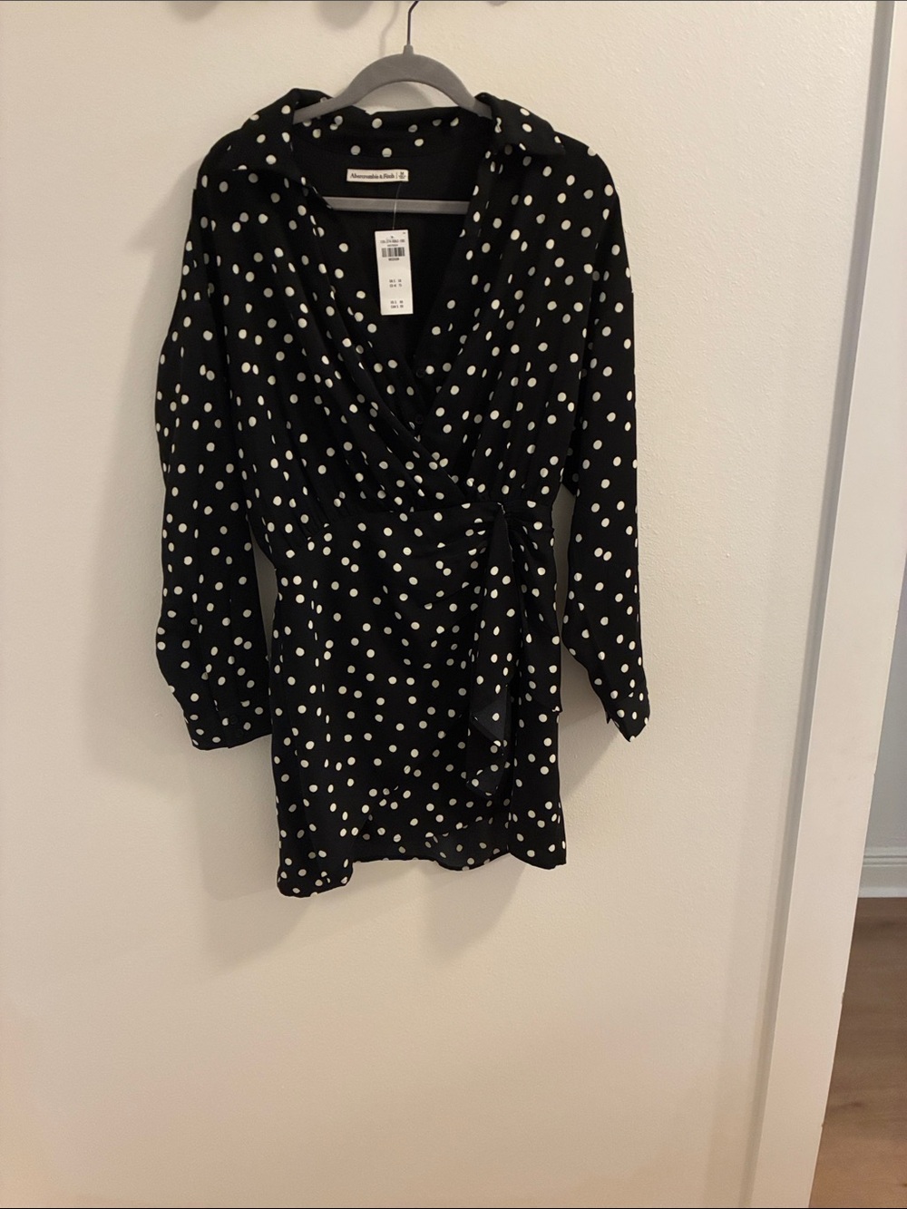 Abercrombie & Fitch Black Polka Dot Mini Dress